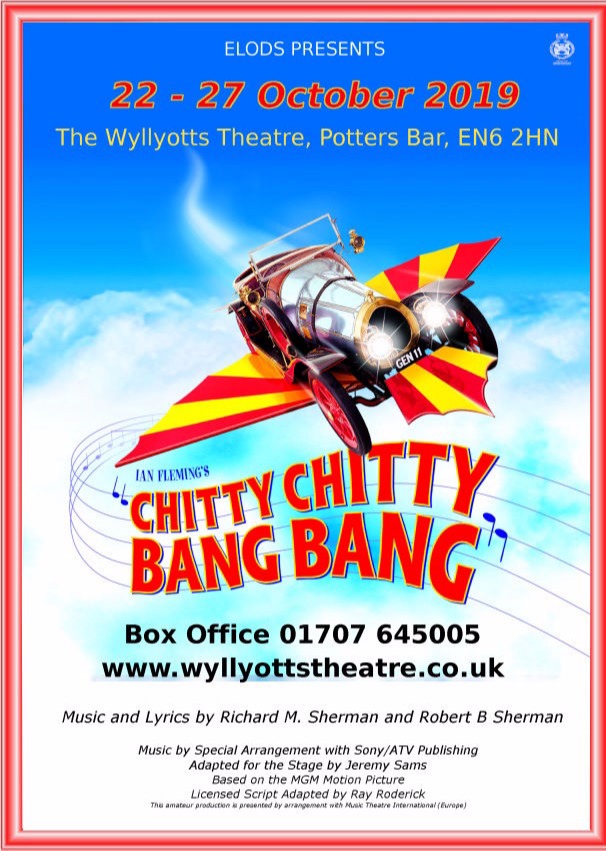 Elods Poster for Chitty Chitty Bang Bang October 2019