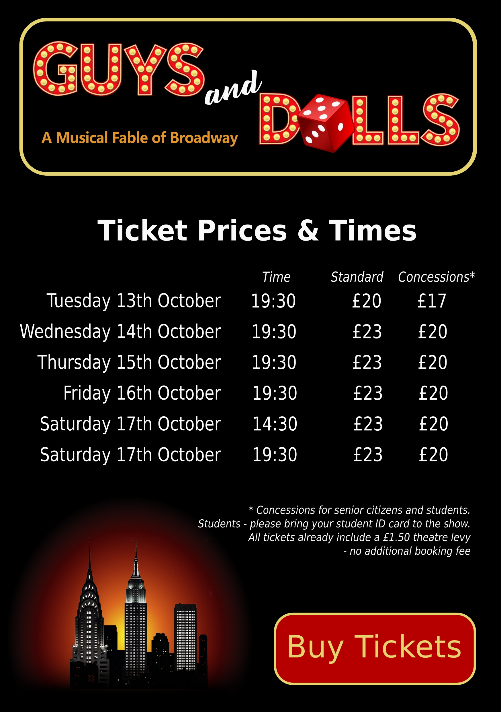 Tickets prices
