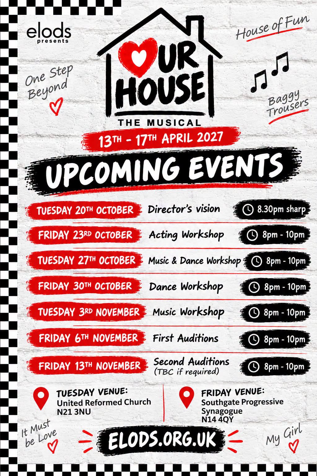 OUR HOUSE auditions-  2026